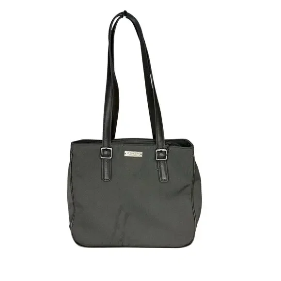 Coach Vintage Plain Gray and Brown Shoulder Bag Medium - Picture 1 of 11